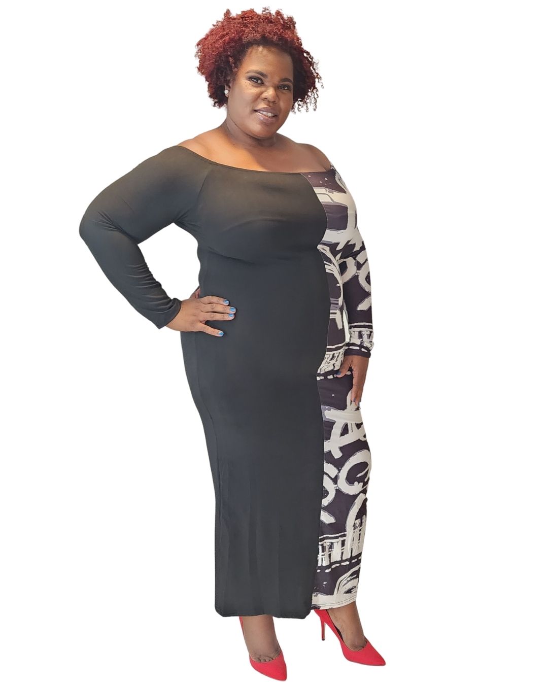 sexy plus size maxi dresses Curvy Grown & dress – CianniJ's Clothing Complete with long sleeves Alyce Paris 70054 - GOLD-DRESS Dress's Color:22#-Yellow