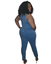 Load image into Gallery viewer, Flirty denim jumpsuit