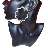 Dignified pearl and gold hoops - CianniJ's Clothing