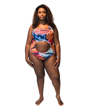 Load image into Gallery viewer, Tropical 2 piece curvy swimsuit
