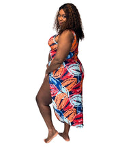 Load image into Gallery viewer, Tropical 2 piece curvy swimsuit
