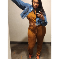 Cognac Cargo 2 Piece Set - CianniJ's Clothing