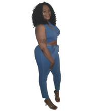 Load image into Gallery viewer, Flirty denim jumpsuit
