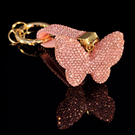Blush Butterfly Keychain & Purse Charm