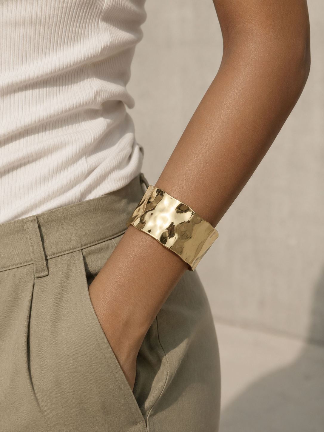 Molten Gold Cuff Bracelet