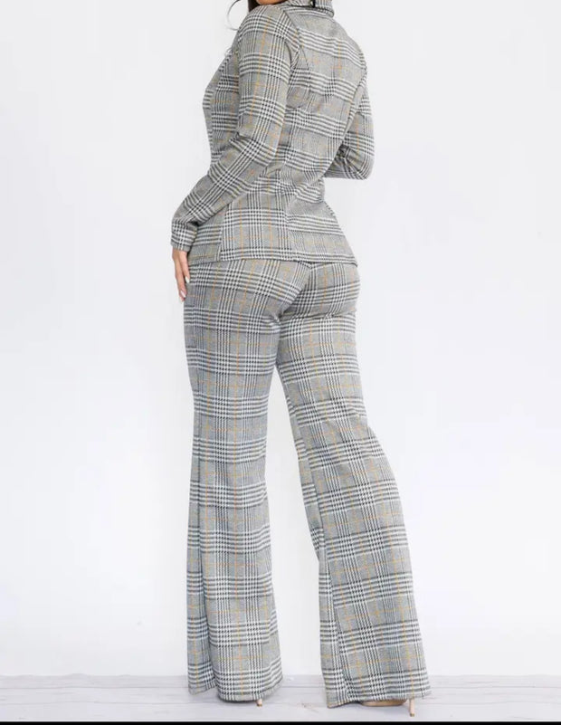 Power Plaid Pantsuit