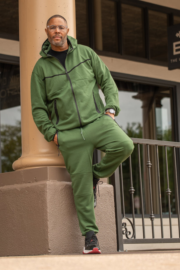 Chill Mode Olive Sweatsuit