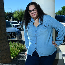 The Denim Ease Button-Up