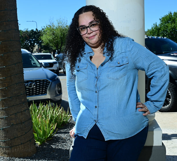 The Denim Ease Button-Up