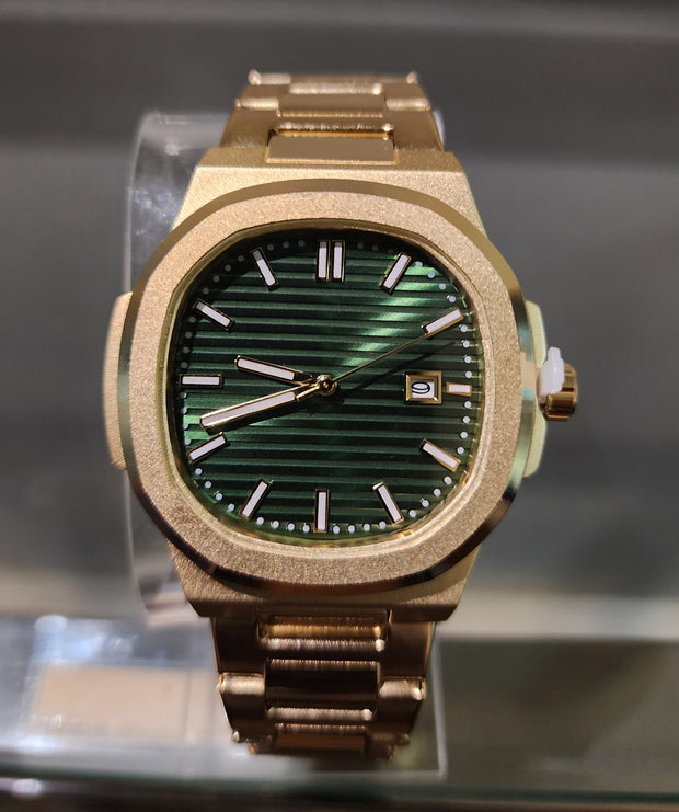Green Lanten Gold Men Watch