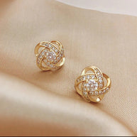 Golden Knot Elegance Studs