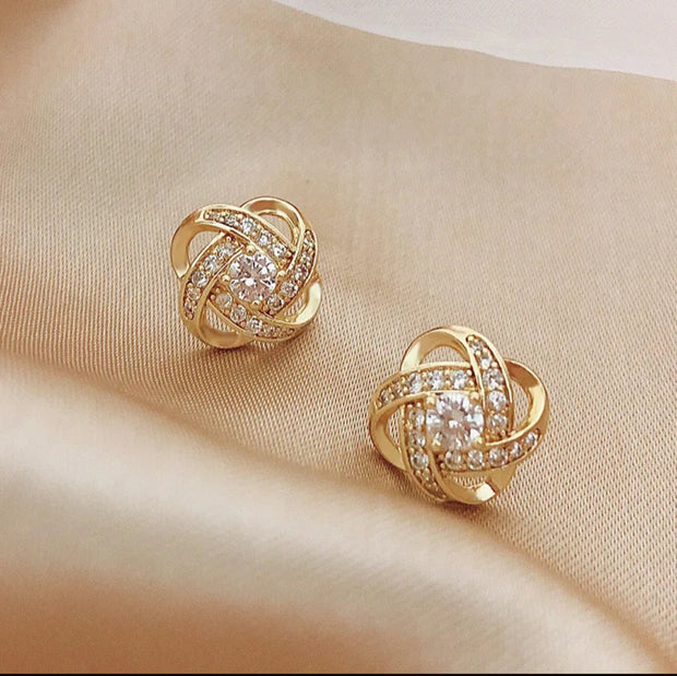 Golden Knot Elegance Studs