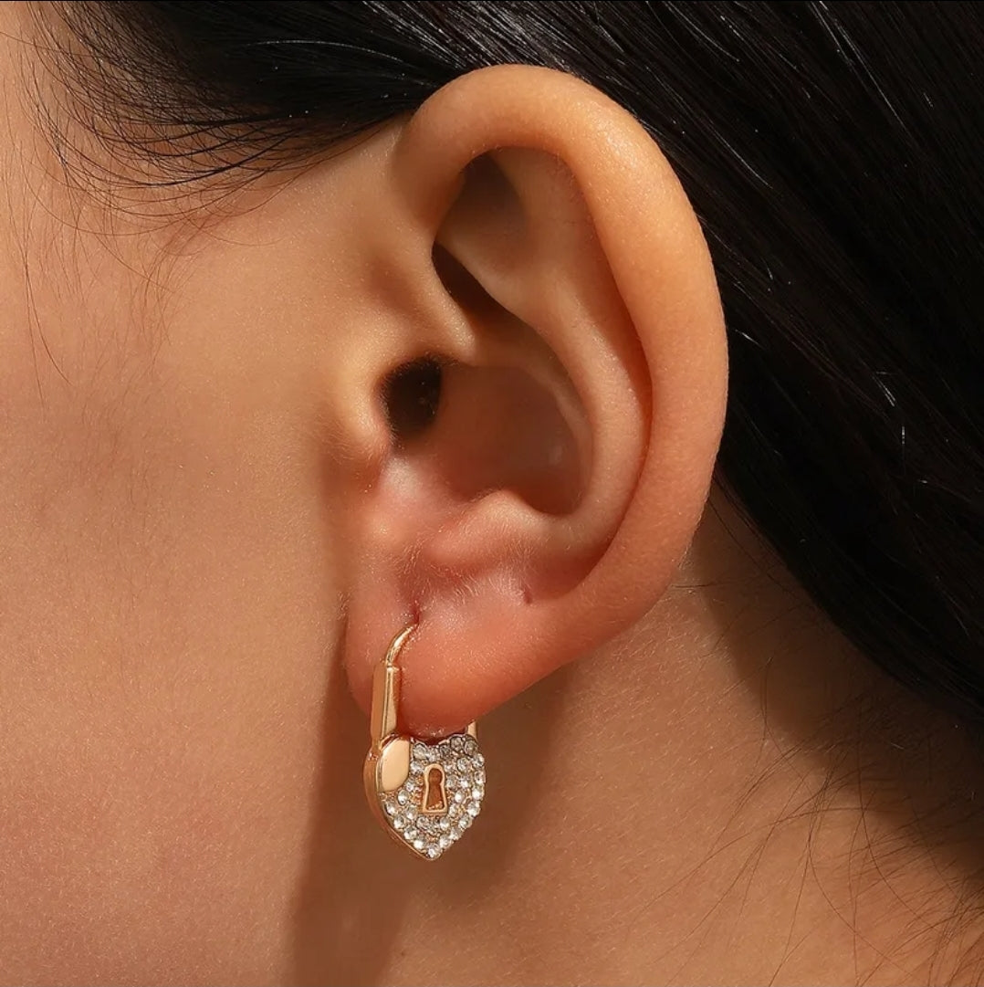 Locked in Love Earrings