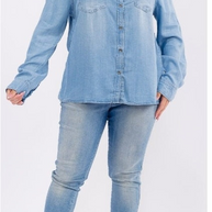 The Denim Ease Button-Up