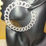 Rhinestone linked Hoops - CianniJ's Clothing