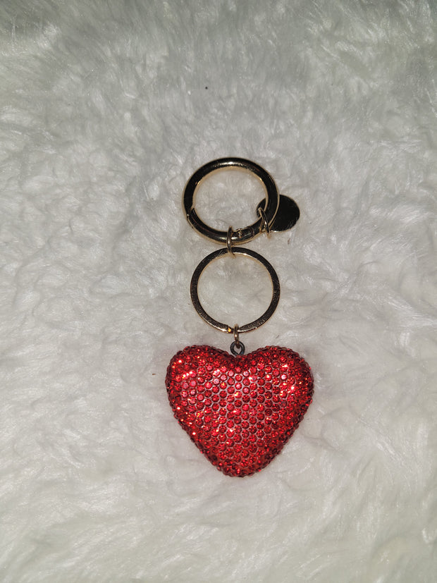 Red heart key chain