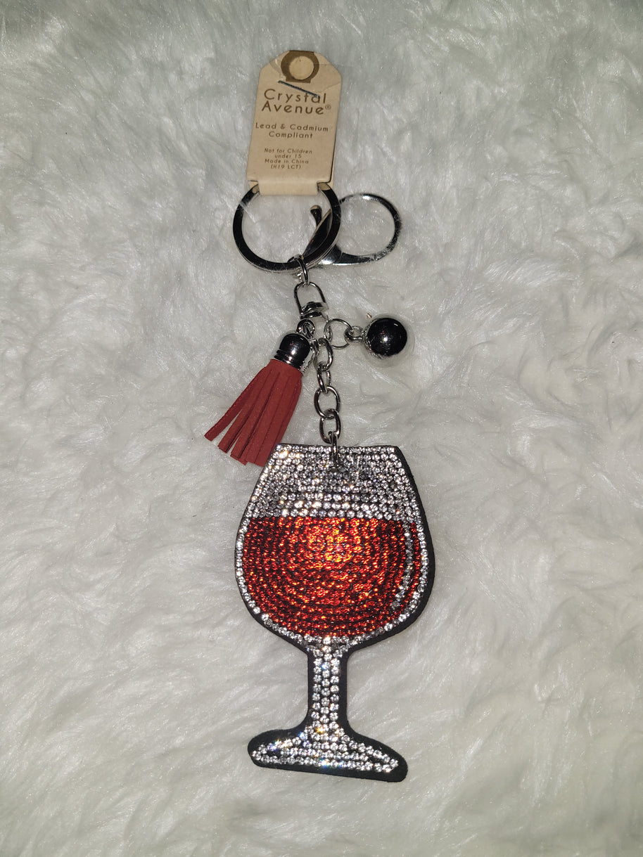 WINE GLASS KEY CHAIN - CianniJ's Clothing