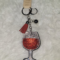 WINE GLASS KEY CHAIN - CianniJ's Clothing